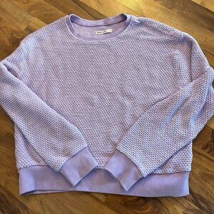 Marine Layer Birdseye Sweatshirt Women Large Purple Spring